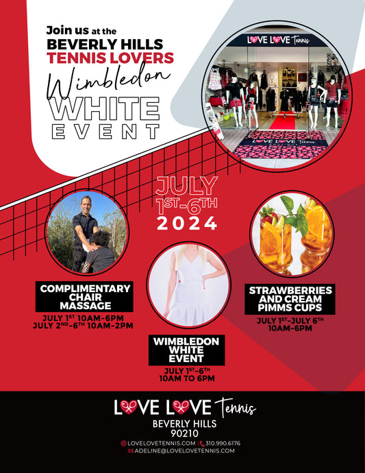"Wimbledon White" Event at Love Love Tennis Beverly Hills 90210