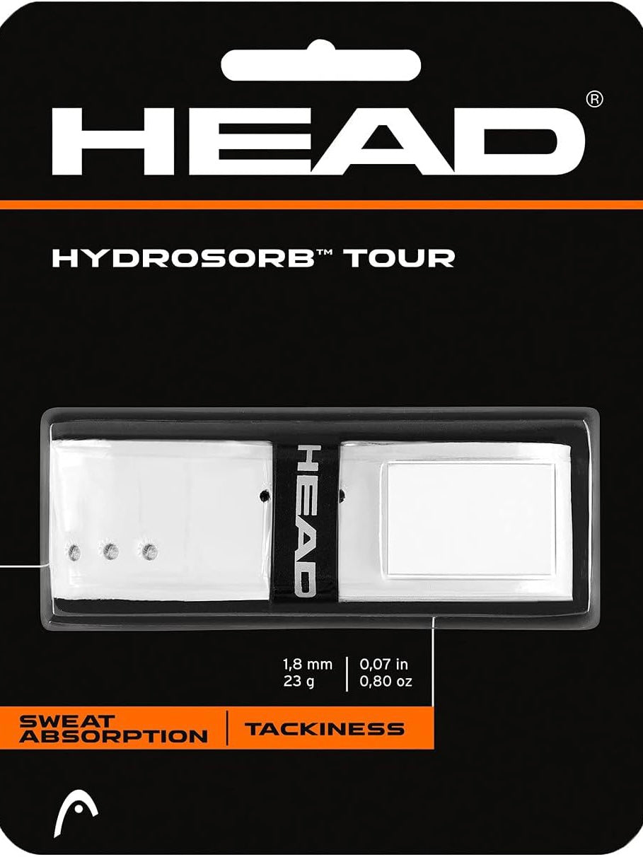 The Head HydroSorb Tour Replacement Tennis Grip has a built-in twin-channel system that provides the best in comfort and air flow. There is also a high-tack elastomer surface to ensure a firm grip at all times. Extra large perforations are in place for enhanced sweat absorption. Get a grip on your game with the Head Hydrosorb Tour Replacement Tennis Grip!