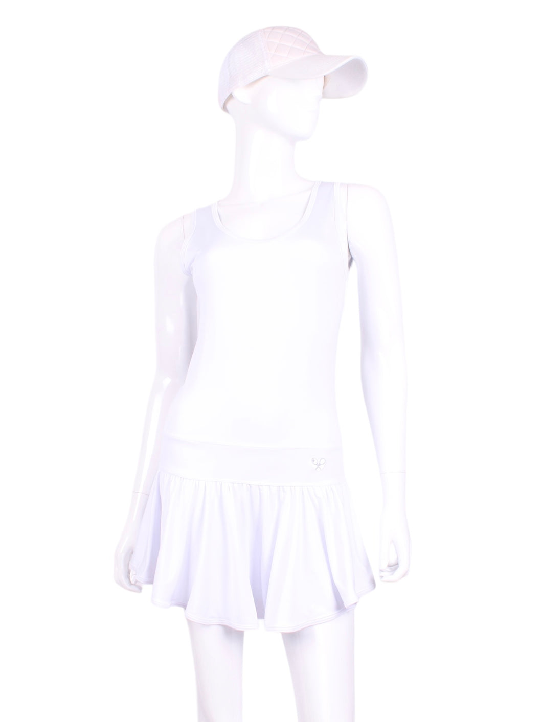 The Sandra Mee Dress offers a playful, fun, and very flirty look. Our dress is fitted, and flares out at the skirt with cute cut out ''O'' in the back. It is perfect for tennis, running and golf (with our Leg Lengthening Leggings), and of course, a trip to your after-court party with your friends. It was designed for confident women like you!