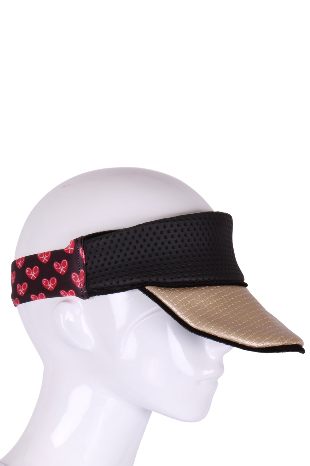 Love Tennis Visor in Black - I LOVE MY DOUBLES PARTNER!!!