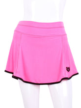 Load image into Gallery viewer, Gladiator Skirt Pink - I LOVE MY DOUBLES PARTNER!!! This is our limited edition Gladiator Skirt Pink.  This piece has a silky soft and quick-drying matching shorties, and binding to match.  We make these in very small quantities - by design.  Unique.  Luxurious.  Comfortable.  Cool.  Fun.
