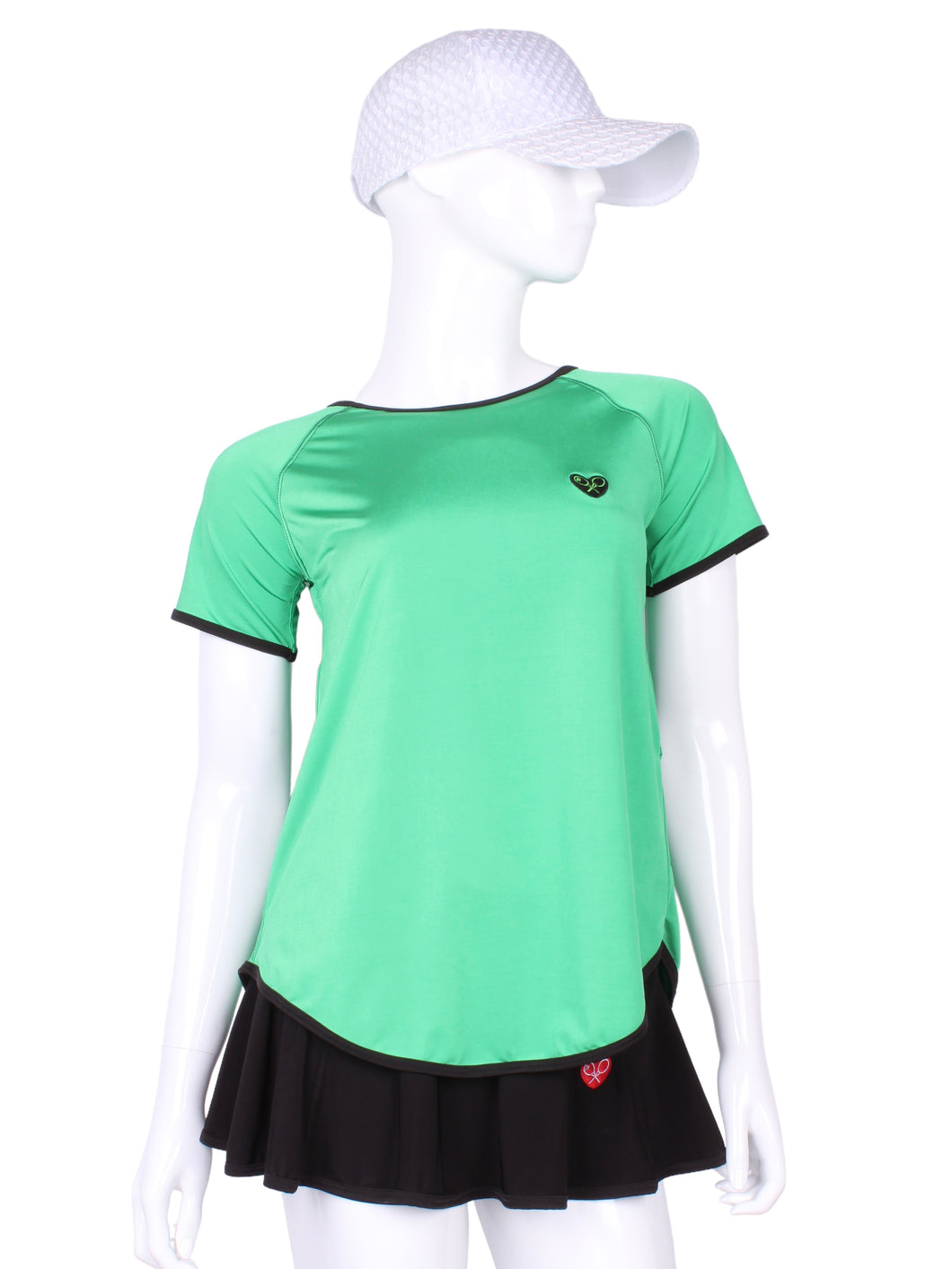 Tie Back Tee Short Sleeve Green - I LOVE MY DOUBLES PARTNER!!!