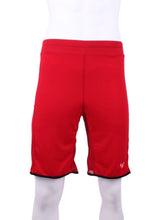 Load image into Gallery viewer, Men&#39;s Shorts Long Bright Red With Mesh - I LOVE MY DOUBLES PARTNER!!!
