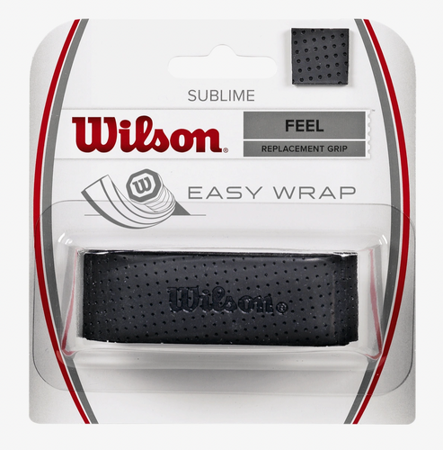 Wilson's signature replacement grip featuring a desirable balance of tack and comfort, the Sublime Replacement Grip is a top performer for many tennis players. Micro perforations on the surface work to increase moisture absorption for sweaty hands, maintaining excellent grip to help you stay in control from start to finish.